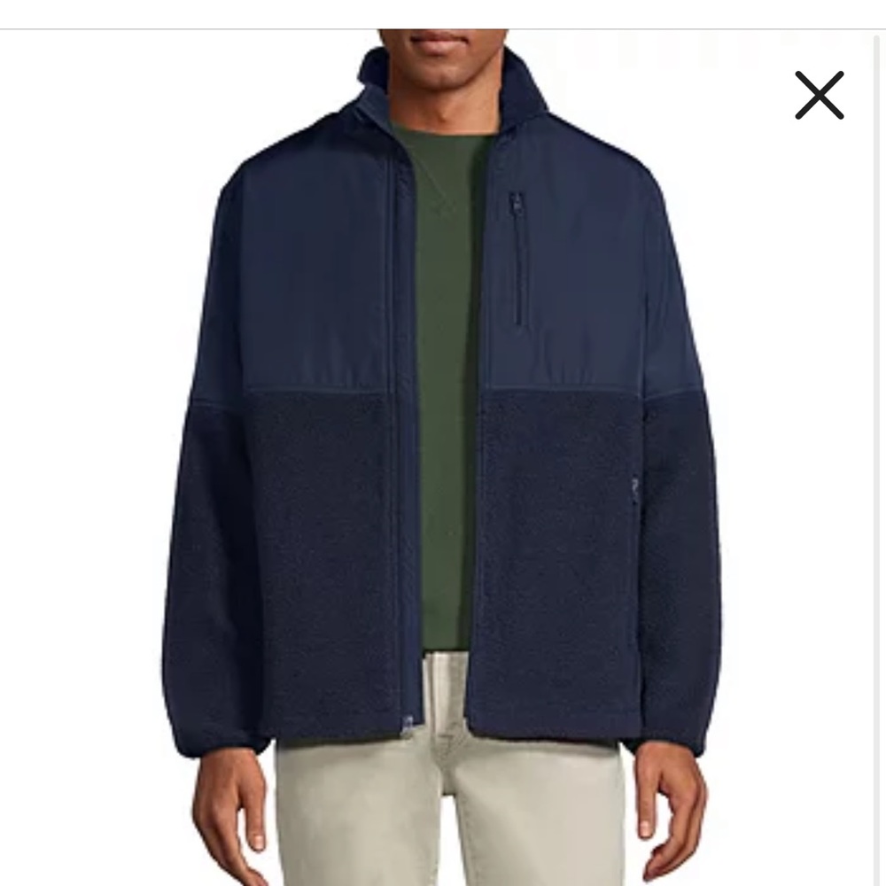 St. John’s Bay men’s size L navy windbreaker! Brad New with tags!